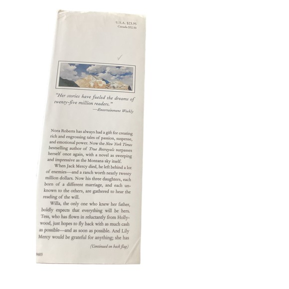 Pre Owned Great Condition Hardback Montana Sky by Nora Roberts - Picture 2 of 5